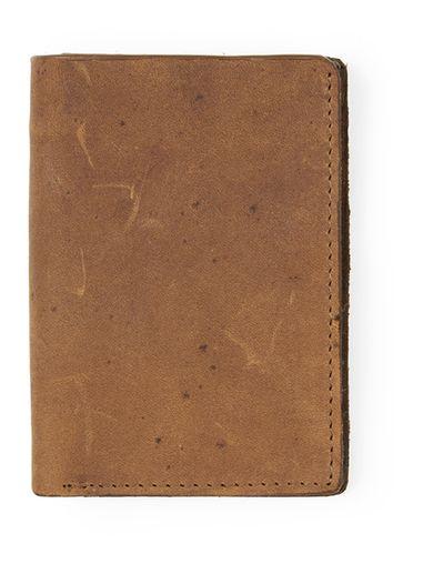Topman Mens Brown Tan Leather Bi-fold Wallet