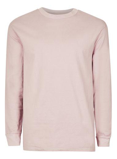 Topman Mens Pink Oversized Long Sleeve T-shirt