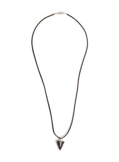 Topman Mens Black Semi-precious Triangle Shard Necklace*