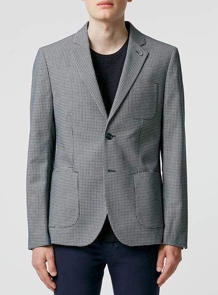 Topman Mens Blue Peter Werth Navy Exhibit Blazer