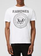 Topman Mens White Amplified Ramones Print T-shirt*