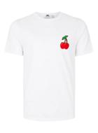 Topman Mens White Cherry Badge T-shirt