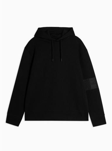 Topman Mens Signature Black Printed Hoodie