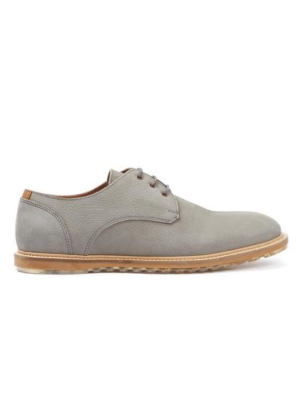 Topman Mens Grey Nubuck Casual Lace Shoes