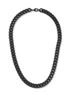 Topman Mens Black Rubberised Chain Necklace*