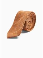 Topman Mens Brown Ginger Highlight Check Tie