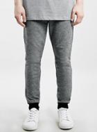 Topman Mens Black/white Textured Super Skinny Joggers