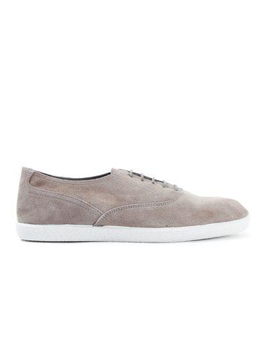 Topman Mens Mid Grey Grey Suede Casual Oxford Shoes