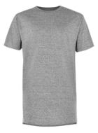 Topman Mens Grey Salt And Pepper Step Hem Longline T-shirt