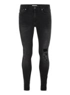 Topman Mens Black Cord Repair Spray On Jeans