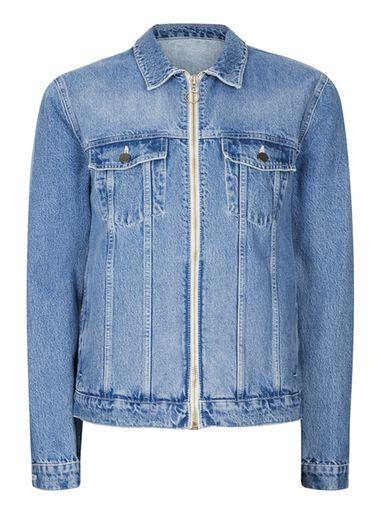 Topman Mens Blue Ltd Light Wash Denim Trucker Jacket