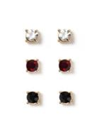 Topman Mens Gold Stone Earring 3 Pack*