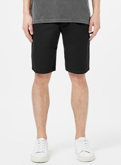 Topman Mens Black Slim Chino Shorts