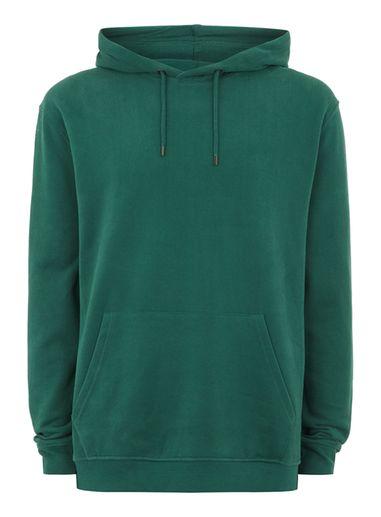 Topman Mens Khaki Alpine Green Hoodie