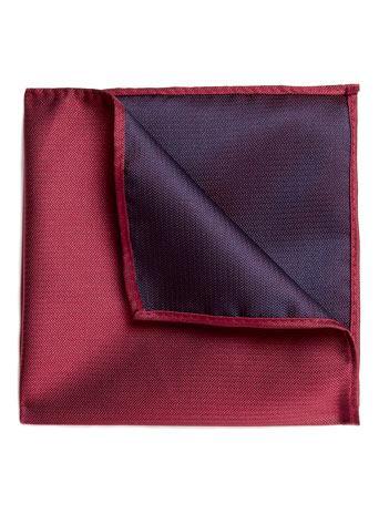 Topman Mens Burgundy Port Pocket Square
