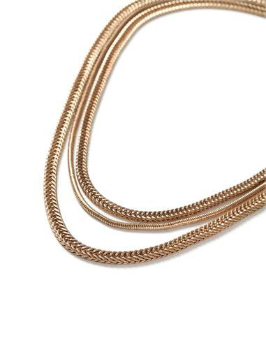 Topman Mens Antique Gold Look Multi Row Chain Necklace*