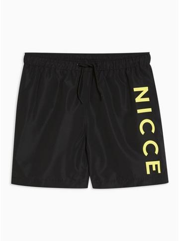 Nicce Mens Nicce Navy Original Logo Swim Shorts