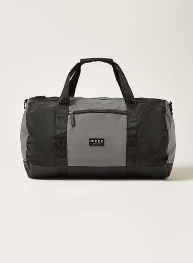 Topman Mens Silver Nicce Reflective Barrel Bag