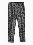 Topman Mens Silver Peacock Jacquard Skinny Fit Suit Trousers