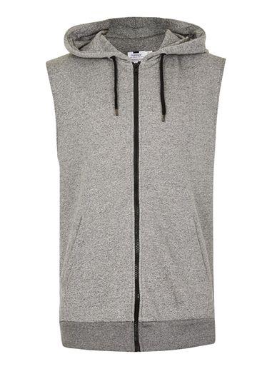 Topman Mens Grey Black Salt And Pepper Classic Fit Gilet