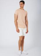 Topman Mens Light Brown Textured Roller T-shirt