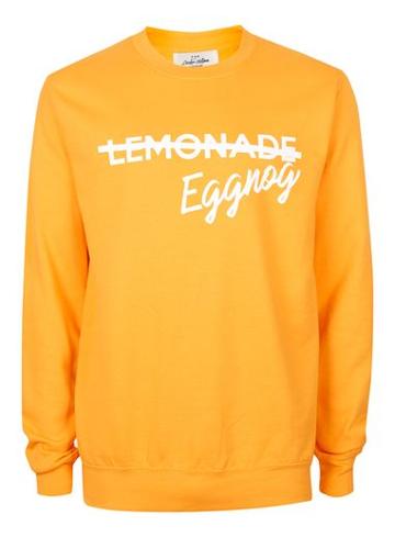 Topman Mens Gold The London Knitwear Company Yellow Eggnog Ugly Sweater*