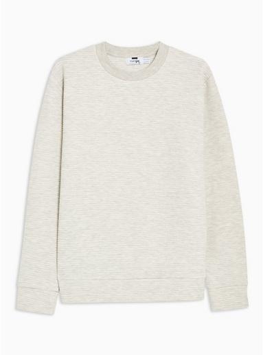Topman Mens Black Oatmeal Ottoman Sweatshirt