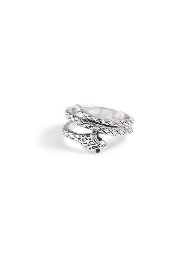 Topman Mens Silver Snake Wrap Ring*