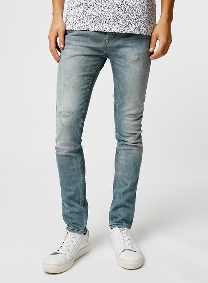Topman Mens Dusty Grey Stretch Skinny Jeans