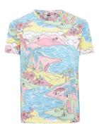 Topman Mens Blue Beach Print T-shirt