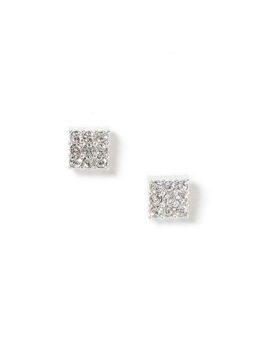 Topman Mens Silver Crystal Earrings*