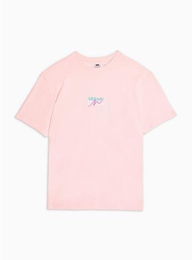 Topman Mens Pink Pique Embroidered T-shirt