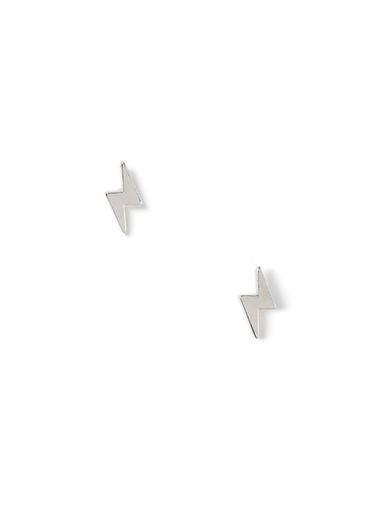 Topman Mens Silver Bolt Earrings*