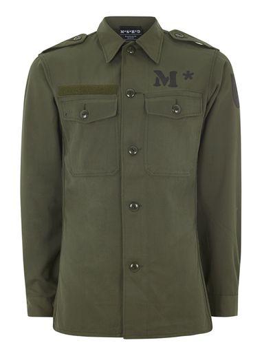 Topman Mens Topman Finds M*s*h*d Khaki Shacket