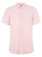 Topman Mens Pink Bleach Stripe Shirt