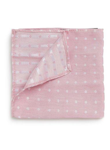 Topman Mens Pink Polka Dot Pocket Square