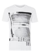 Topman Mens White Cleveland Print T-shirt