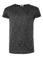 Topman Mens Black Waffle Textured Muscle Fit Roller T-shirt