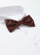 Topman Mens Brown Faux Leather Croc Effect Bow Tie*