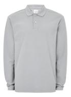 Topman Mens Grey Ltd Gray Long Sleeve Polo