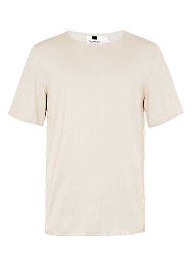 Topman Mens Stone Crew Neck Knitted T-shirt