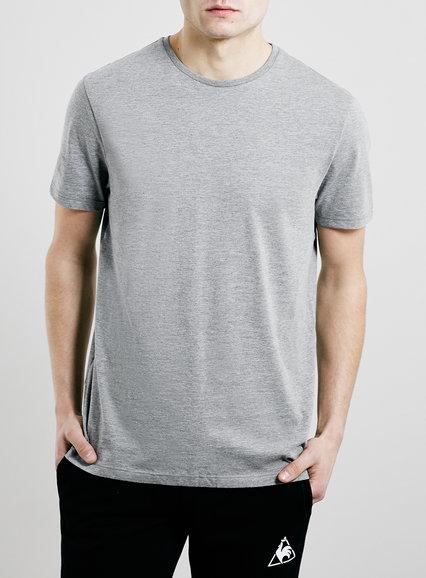 Topman Mens Mid Grey Grey Marl Slim Fit T-shirt