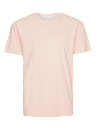 Topman Mens Ltd Washed Pink Short Sleeve T-shirt