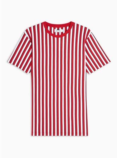 Topman Mens Red Stripe T-shirt