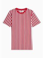 Topman Mens Red Stripe T-shirt