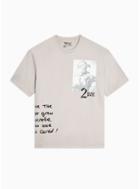 Topman Mens Beige Tupac Collage Oversized T-shirt