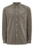 Topman Mens Grey Ltd Gray Kai Velveteen Shirt