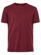 Topman Mens Red Burgundy Crew Neck T-shirt