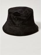 Topman Mens Black Pony Hair Bucket Hat