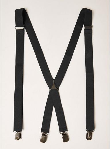 Topman Mens Black Skinny Suspenders